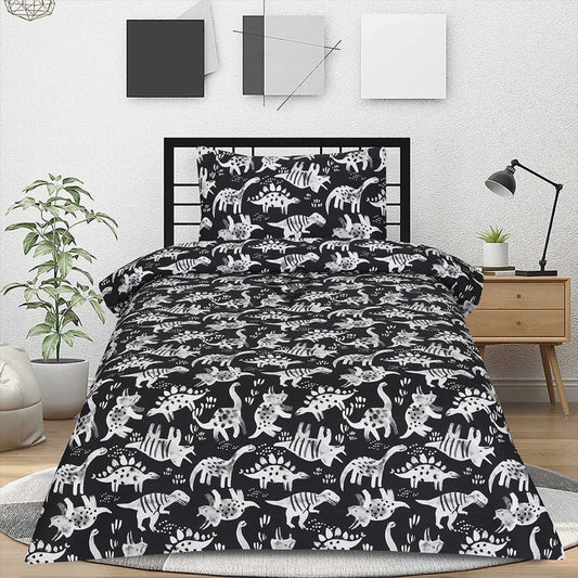Dinosaurs - Cartoon Bed Sheet - Lotus