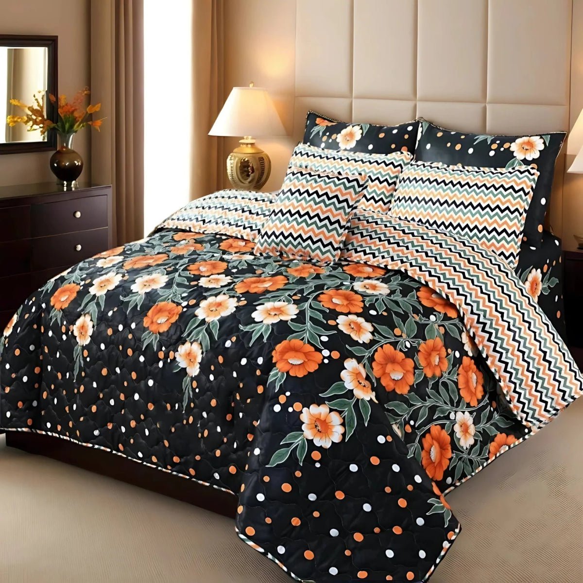 Elegant Floral - Summer Comforter Set - Lotus