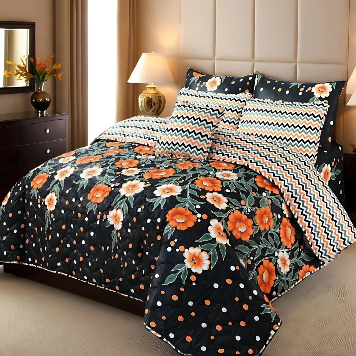 Elegant Floral - Summer Comforter Set - Lotus