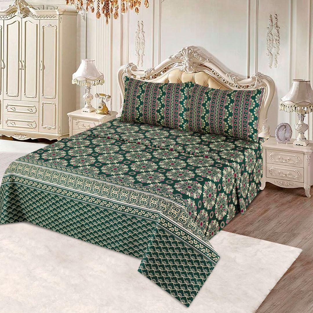 Emerald Glow - Bed Sheet Set Single - Lotus