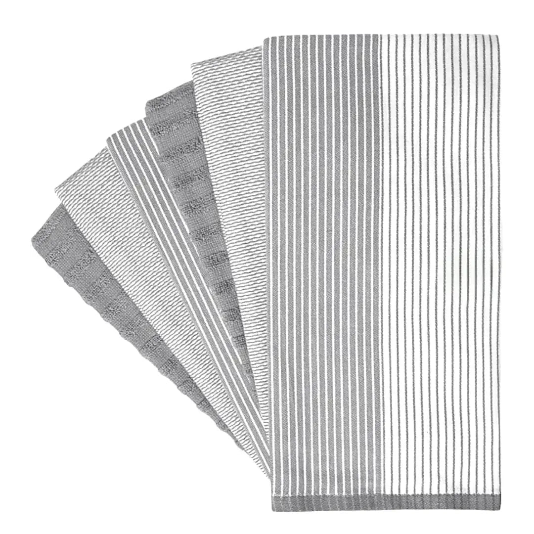 Export Quality Flat & Terry Kitchen Towel Gray - Lotus