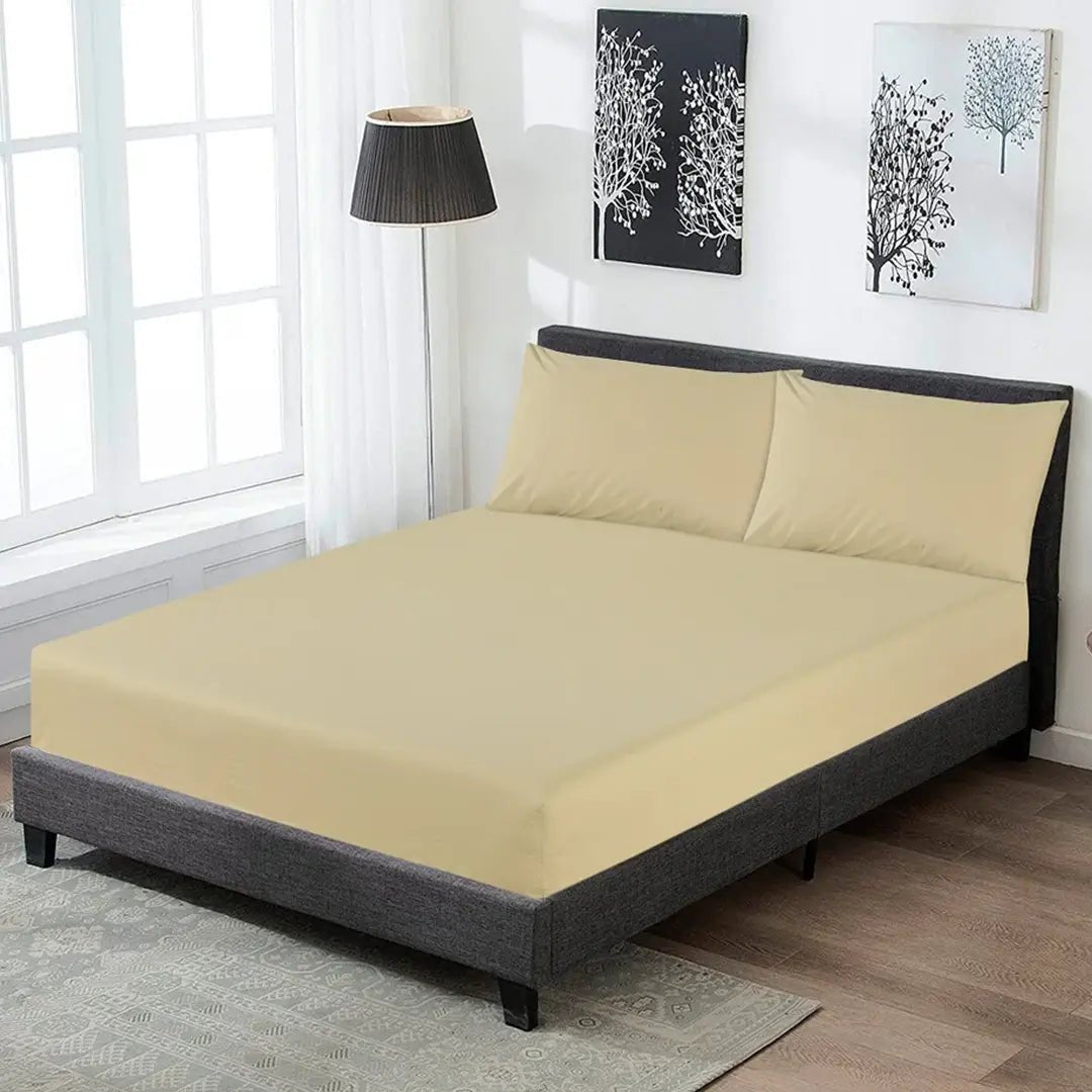 Fitted Sheet Set Beige King - 30241 RFS - Lotus