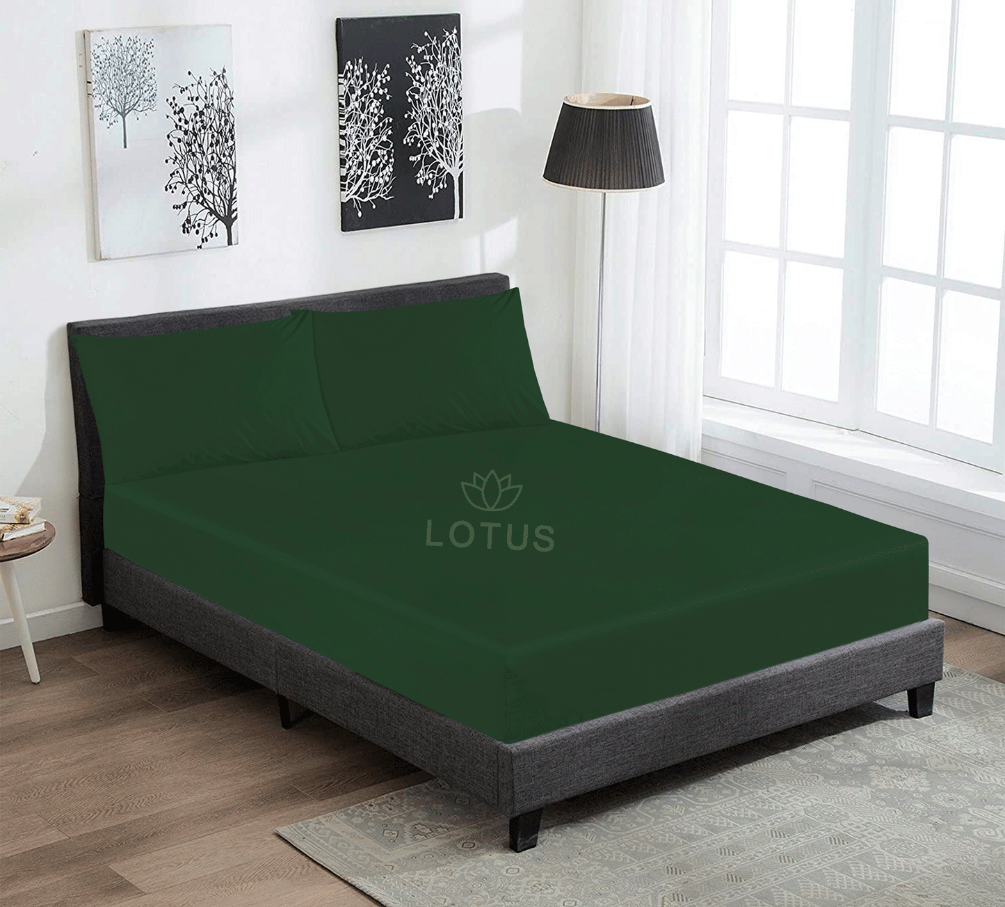 Ultra Soft Fitted Sheet Set – Green, Single Size, 2 Pc