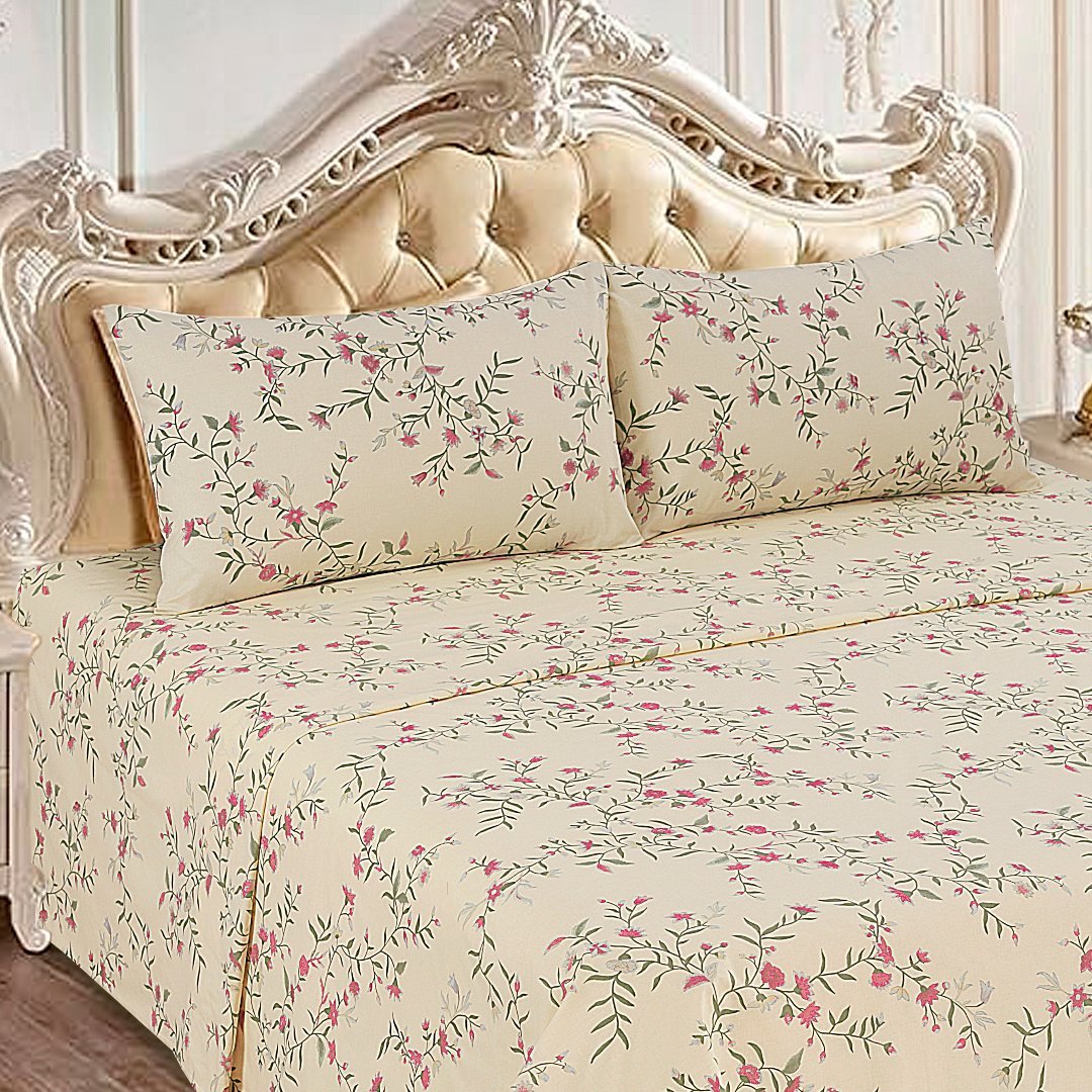 Floral - Bed Sheet Set Queen - Lotus