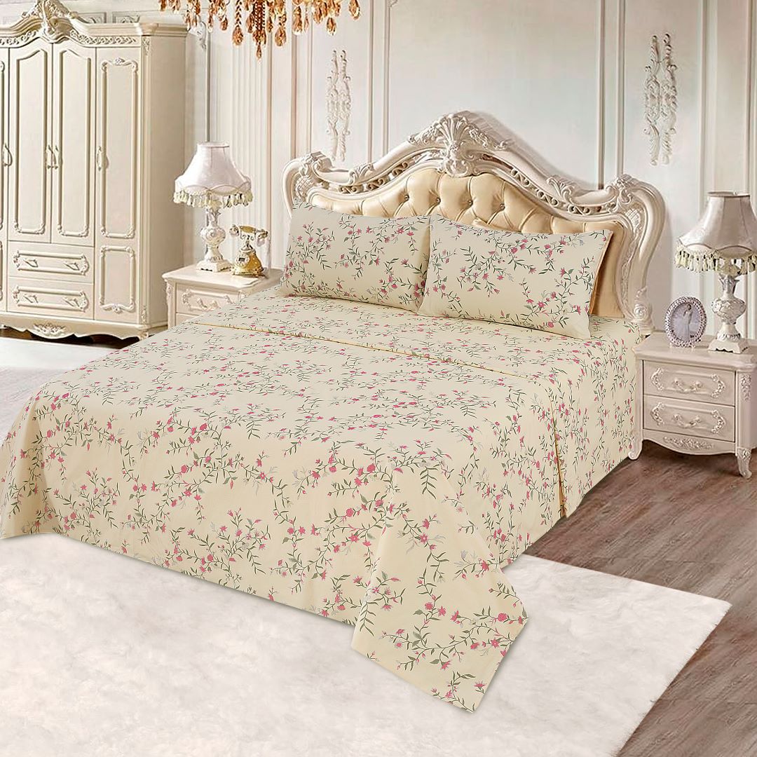 Floral - Bed Sheet Set Queen - Lotus