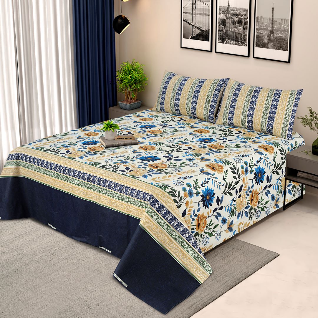 Floral Elegance - Bed Sheet Set - Lotus