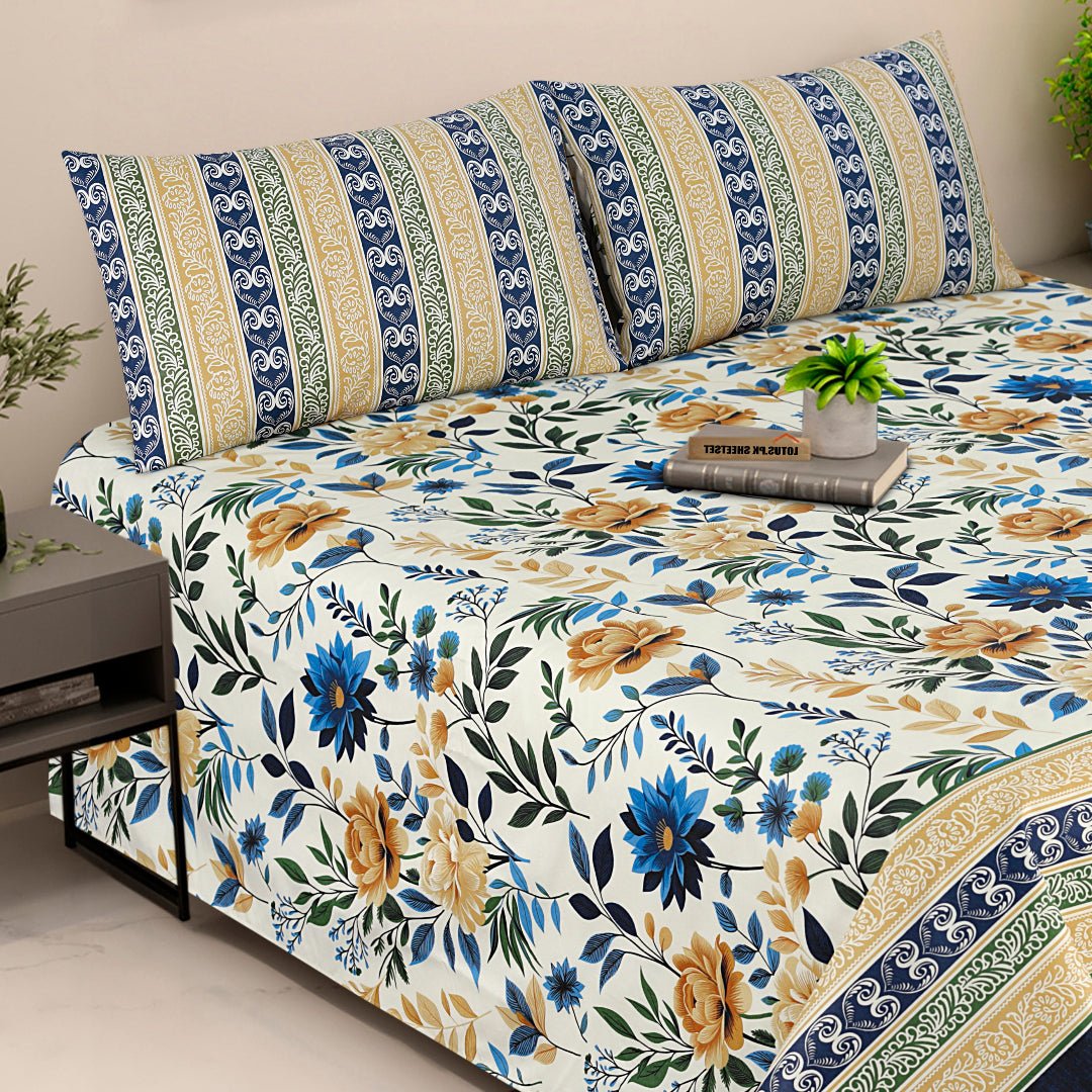 Floral Elegance - Bed Sheet Set - Lotus