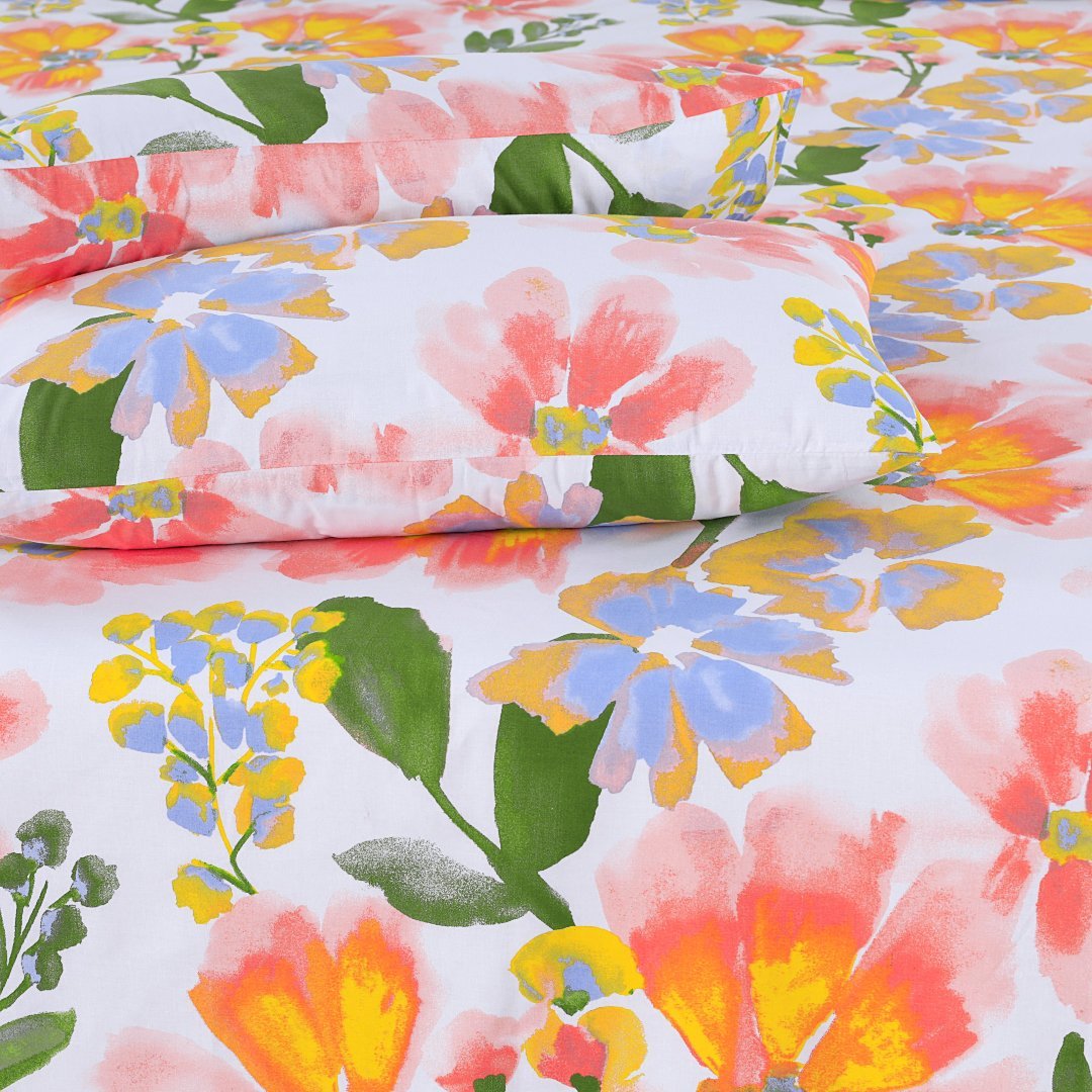 Flower Buds - Fitted Sheet Set Single - Lotus