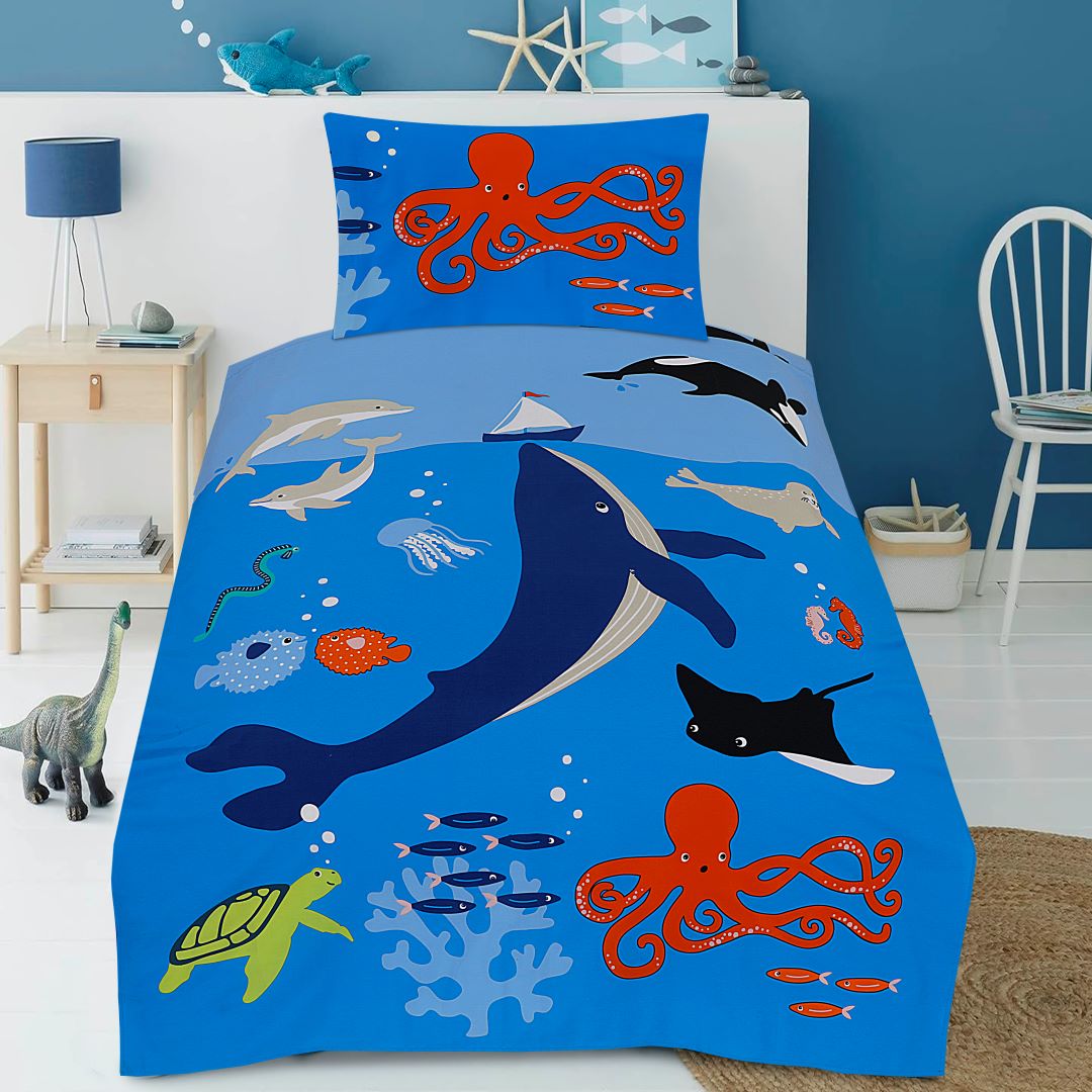 Fun Zoo - Cartoon Bed sheet - Lotus