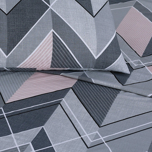 Geometric Bed Sheet Set King - Lotus