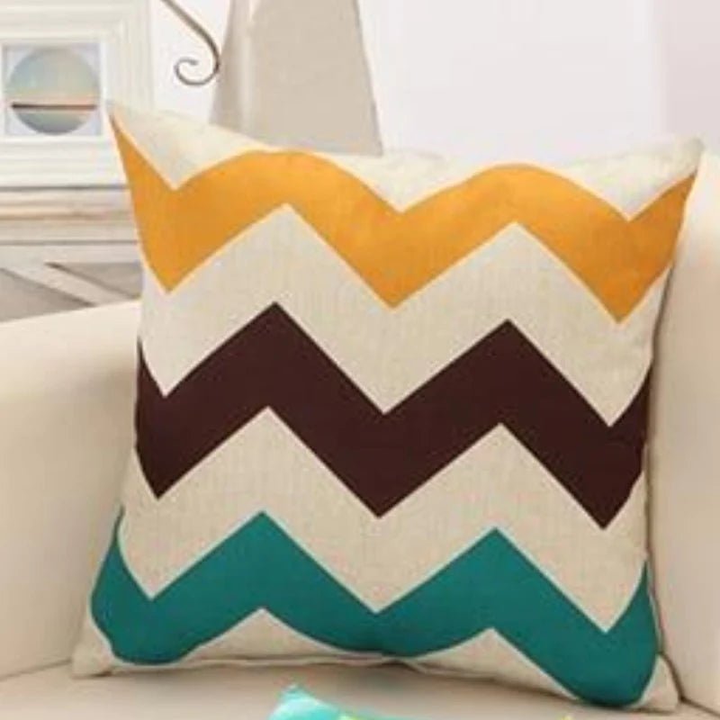 Geometric Swirls Pattern Cushions Cover Pack Of 6 - CC46A Filling - Lotus