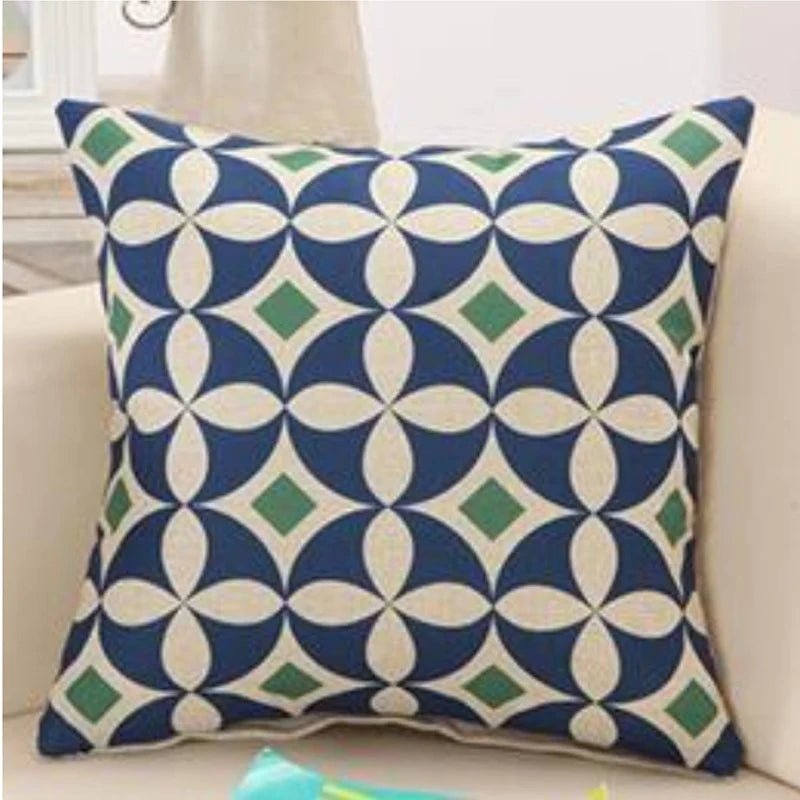 Geometric Swirls Pattern Cushions Cover Pack Of 6 - CC46A Filling - Lotus