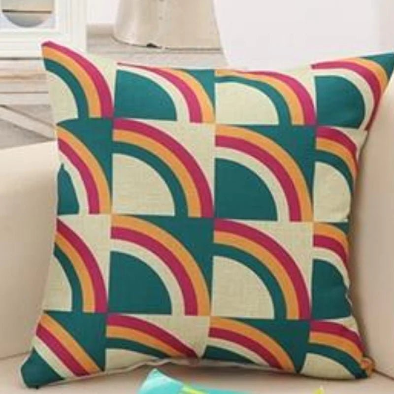 Geometric Swirls Pattern Cushions Cover Pack Of 6 - CC46A Filling - Lotus