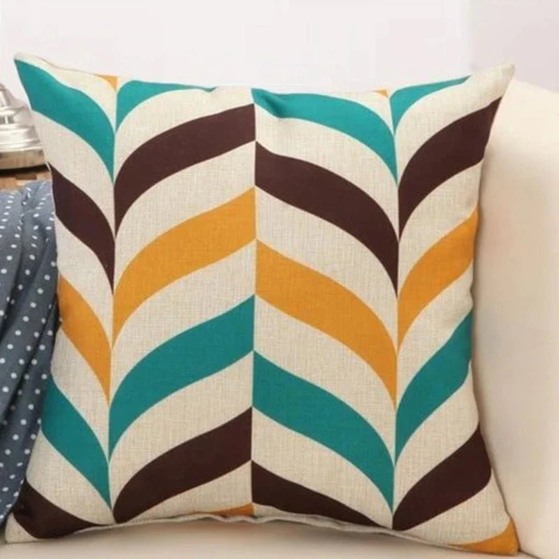 Geometric Swirls Pattern Cushions Cover Pack Of 6 - CC46A Filling - Lotus