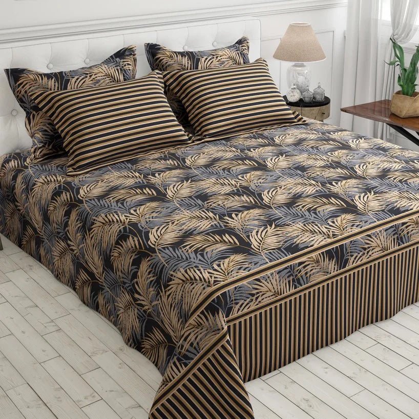 Golden Leaf - Bed Sheet Set - Lotus