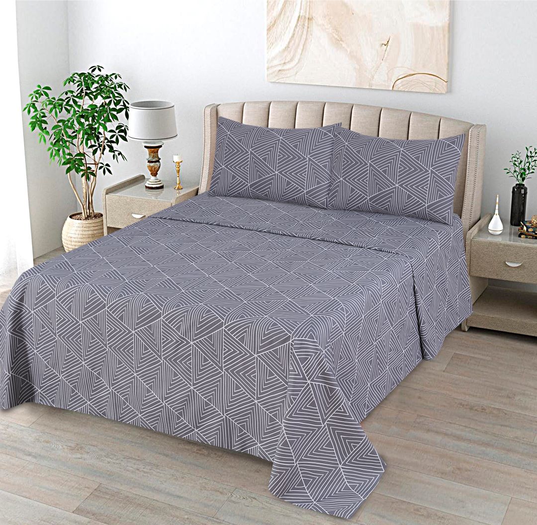 Graphic Bed Sheet Set King - Lotus