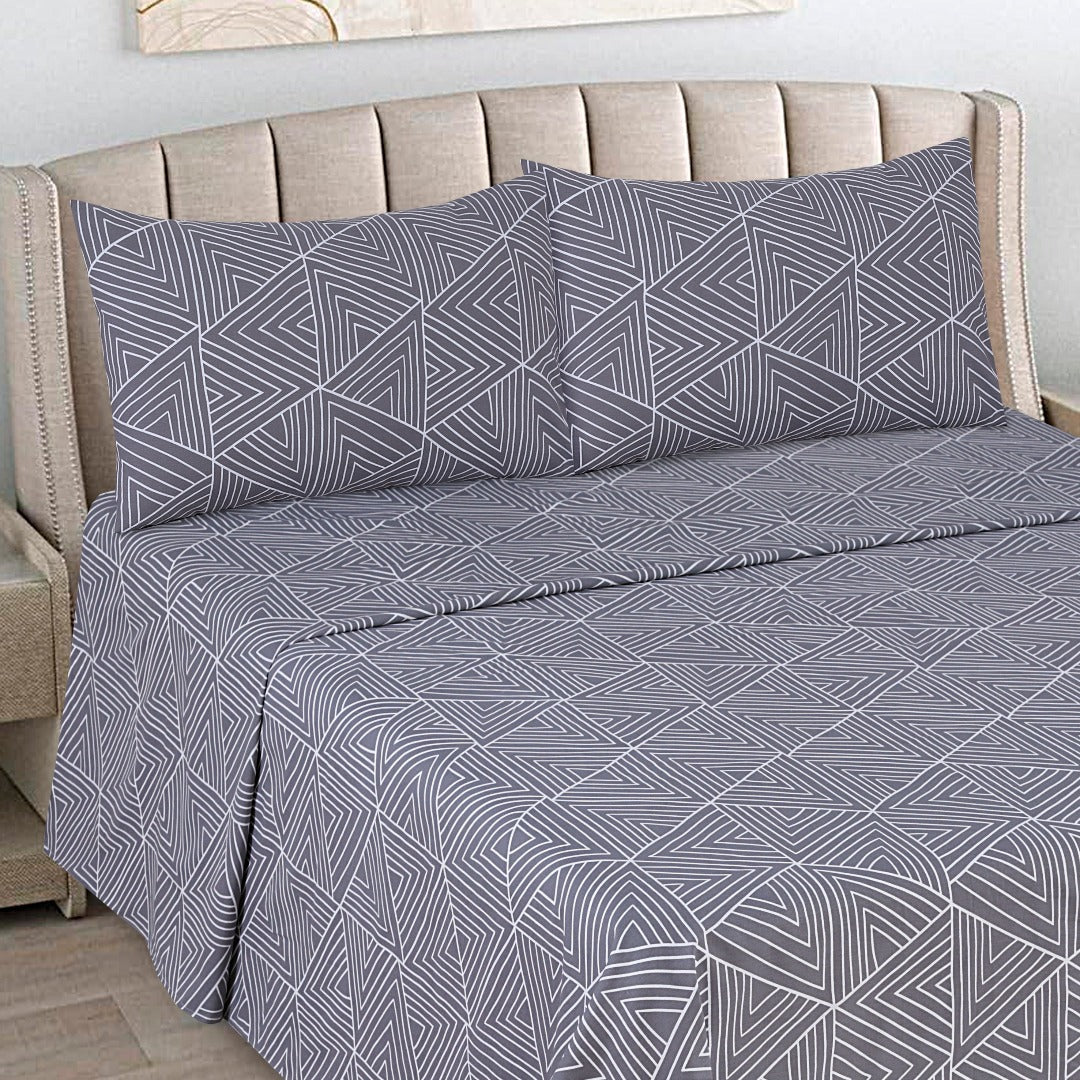 Graphic Bed Sheet Set King - Lotus