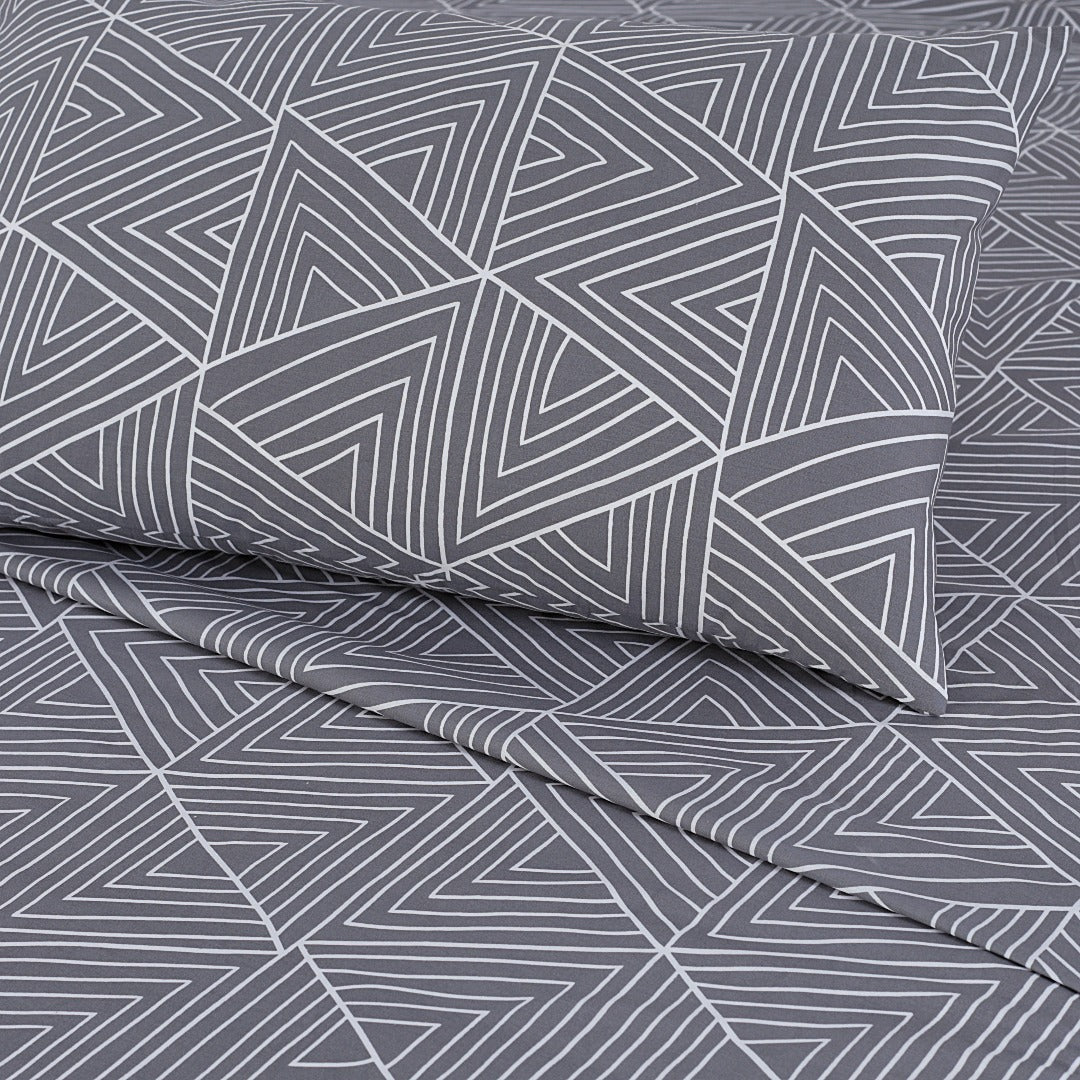 Graphic Bed Sheet Set King - Lotus