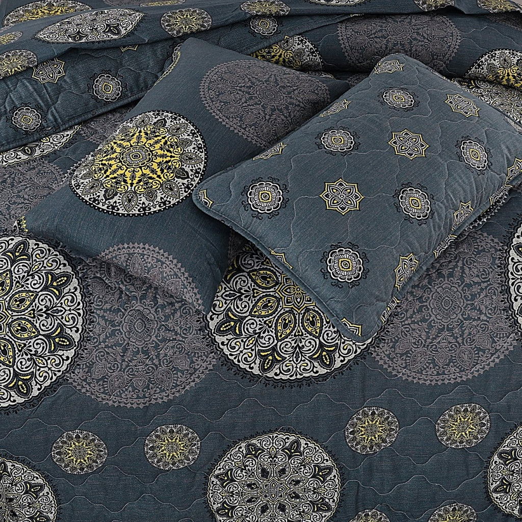 Gray Luxe Touch - Summer Comforter Set - Lotus