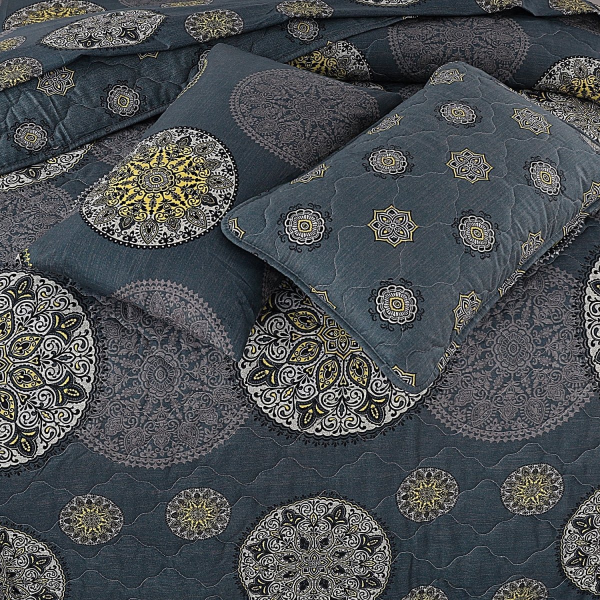 Gray Luxe Touch - Summer Comforter Set - Lotus