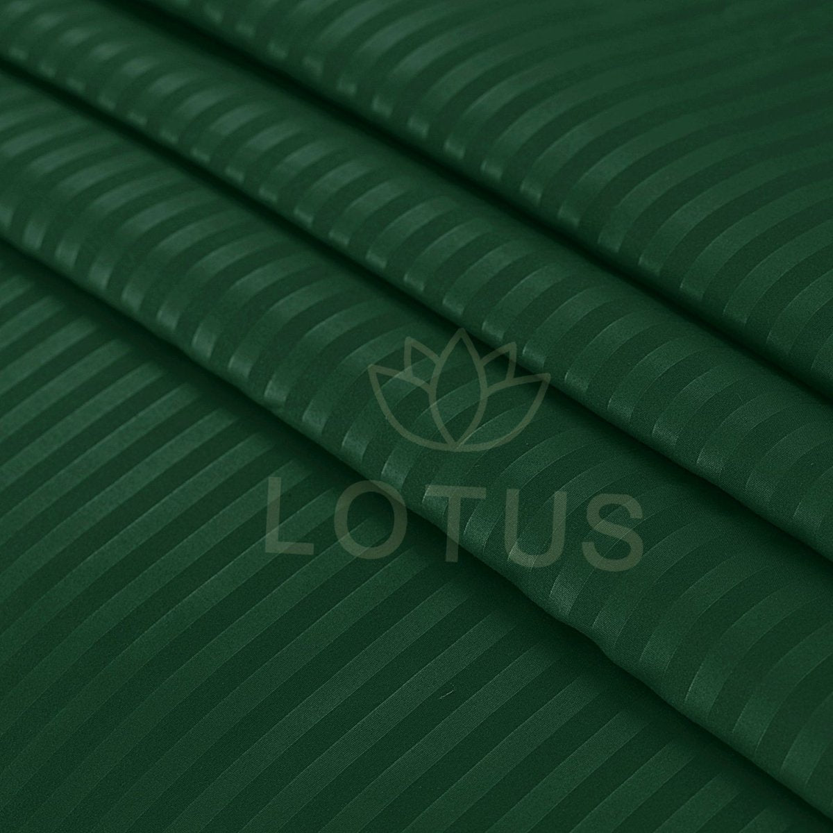 Green Stripe Sateen - Pillow Cover ( Pack of 2 ) - Lotus
