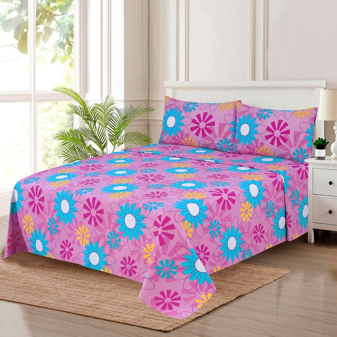Heritage Floral Bed Sheet Set King - Lotus