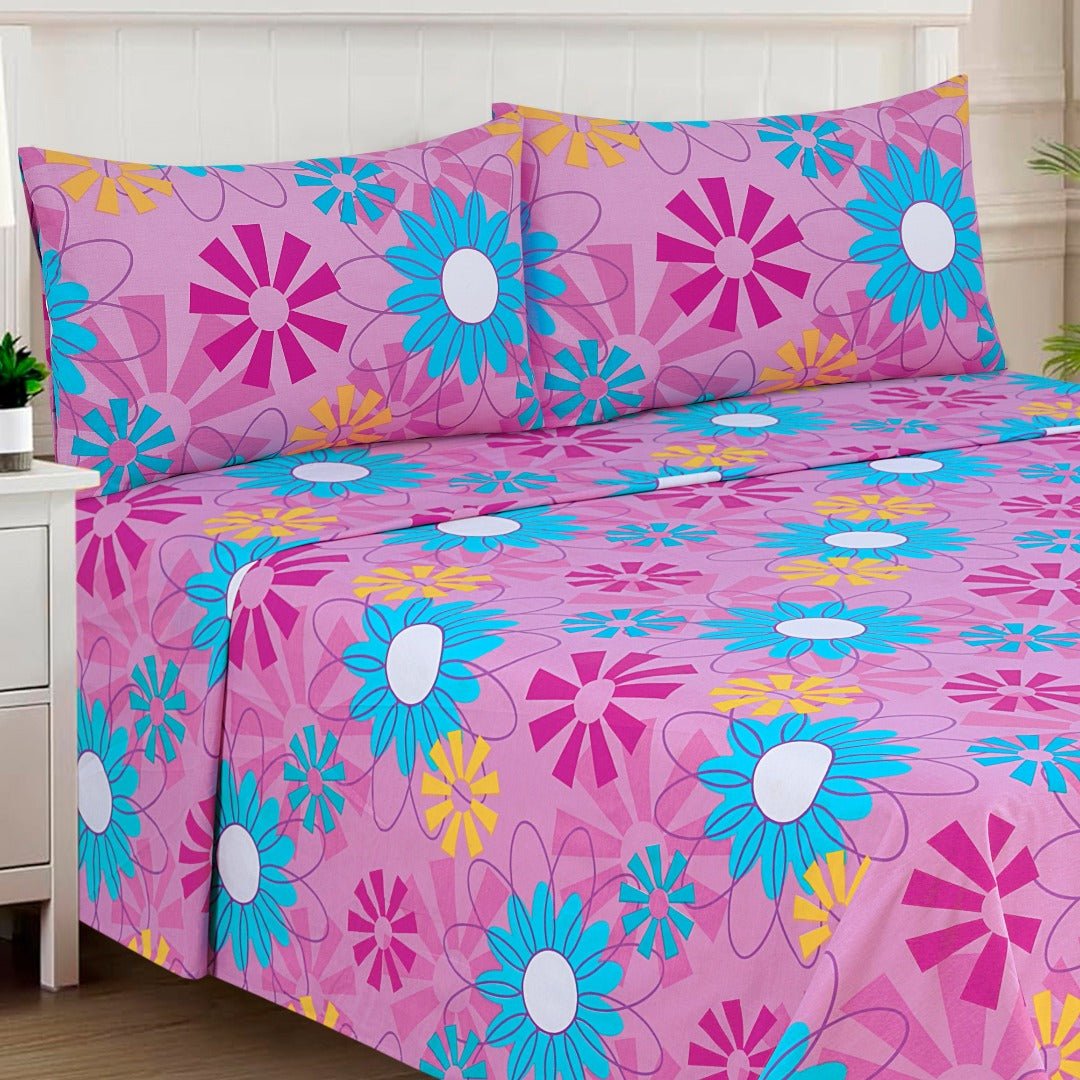 Heritage Floral Bed Sheet Set Single - Lotus