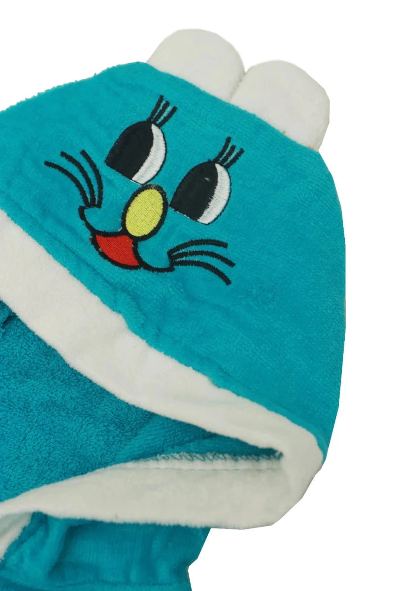 Kid's Bathrobe Aqua Blue - HE - OS - Lotus