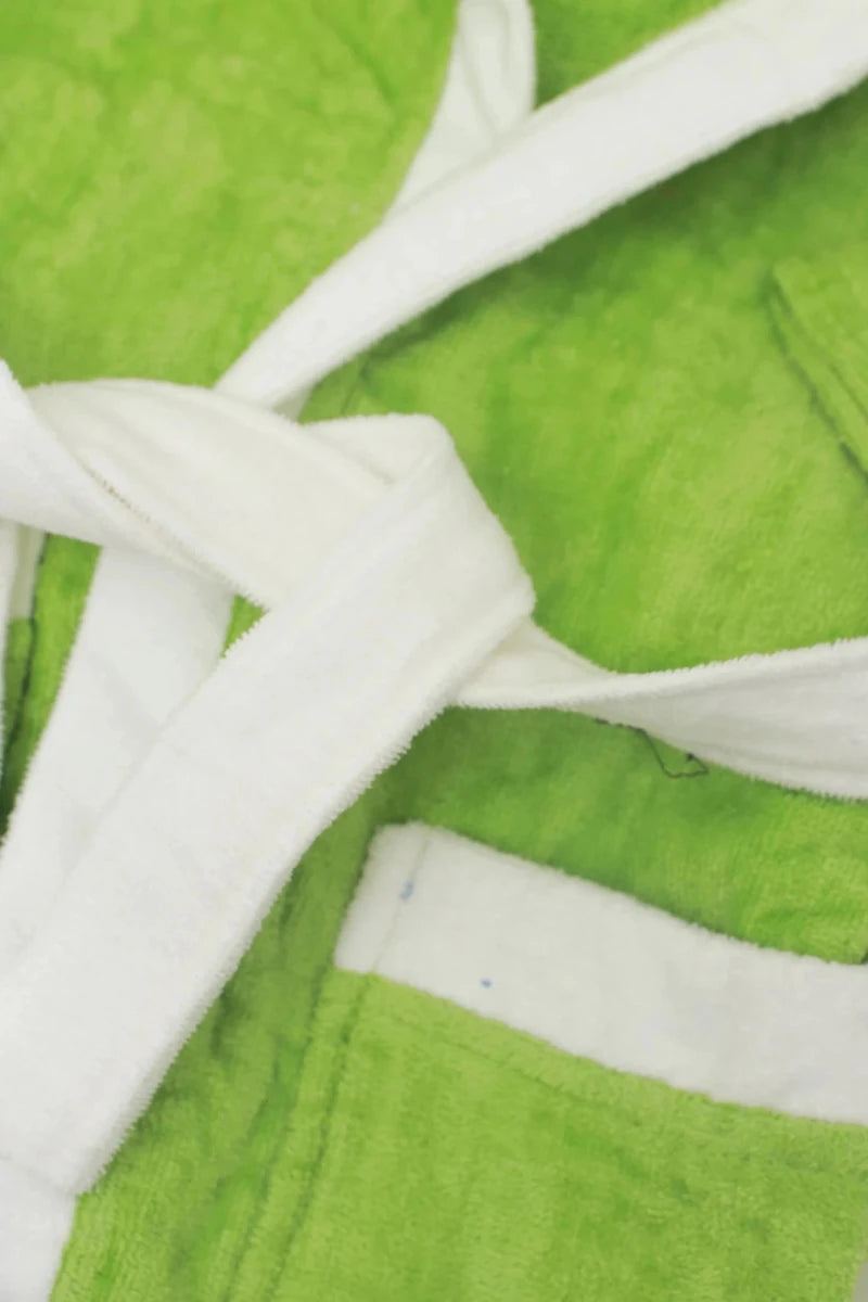 Kid's Bathrobe Green - HE - OS - Lotus
