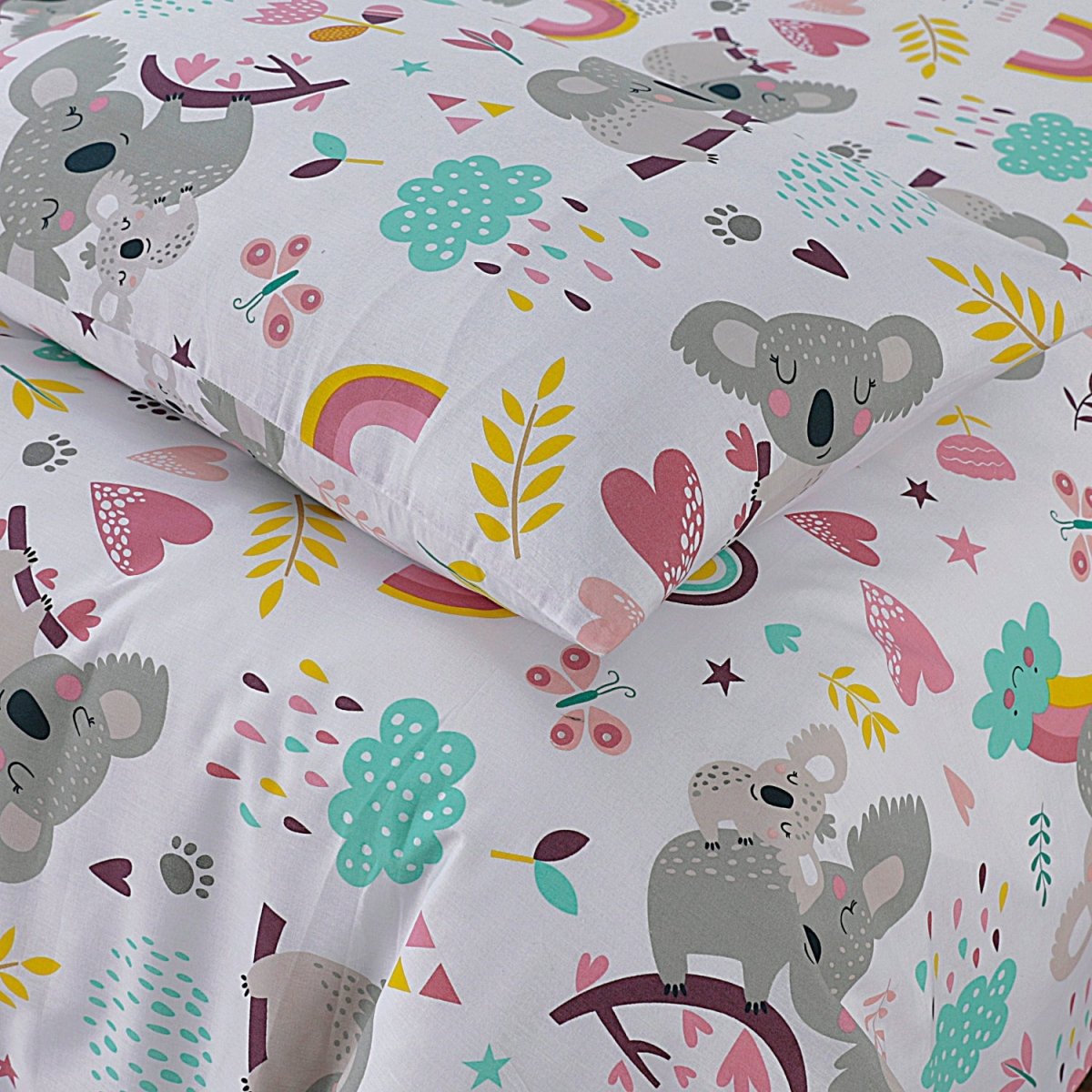 Koala White - Cartoon Bed Sheet - Lotus