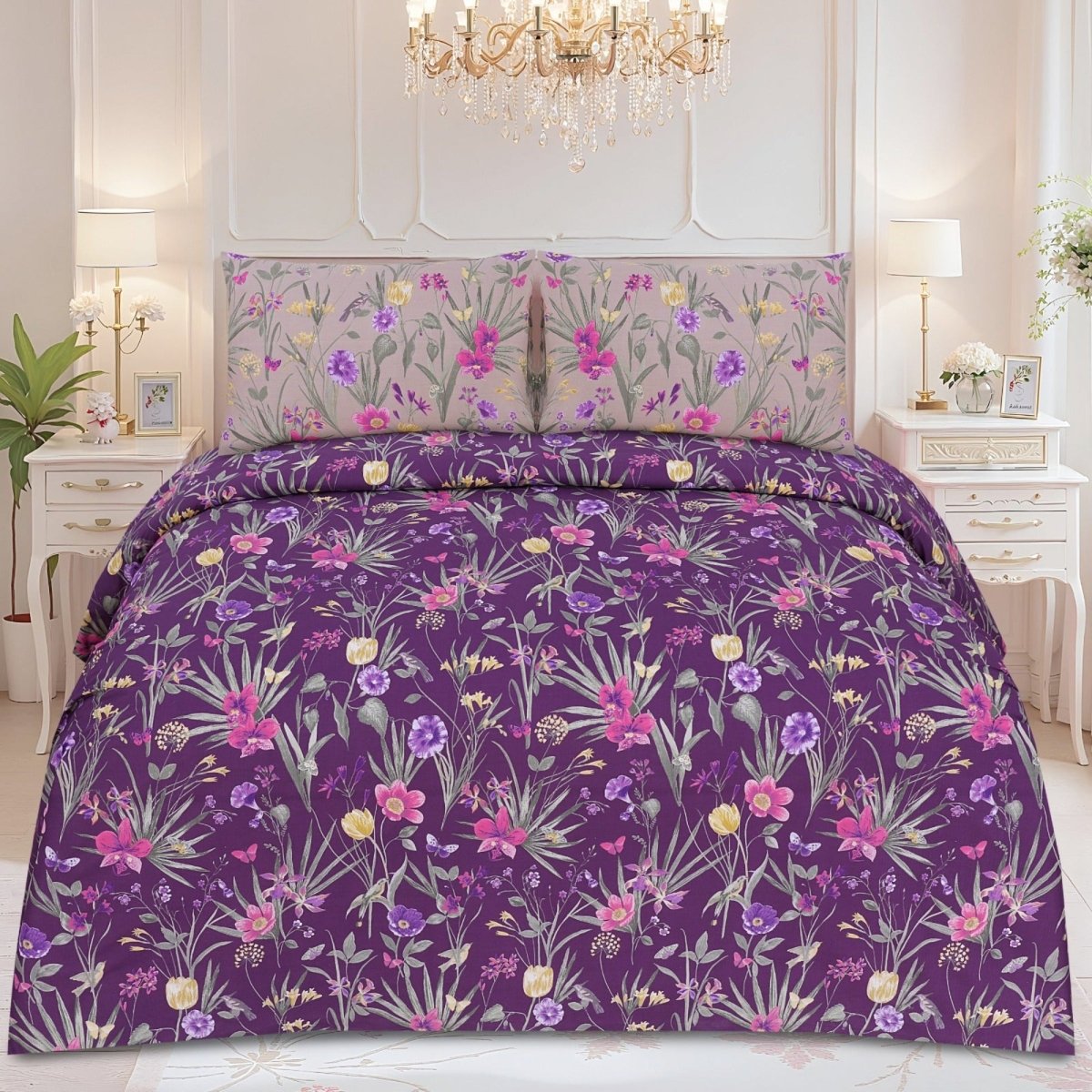 Lavendra - Bed Sheet Set King - Lotus