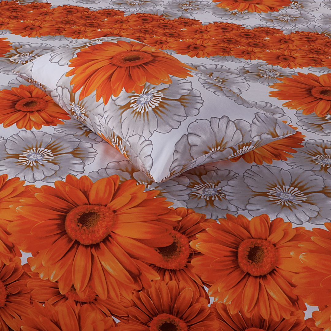 Micro Fiber Bed Sheet 3D Orange Chenille Single - 30299 RFS - Lotus
