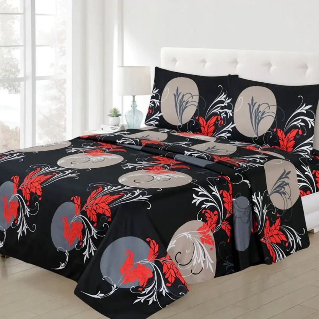 Micro Fiber Bed Sheet Black Fantasy Single - 30282 - Lotus