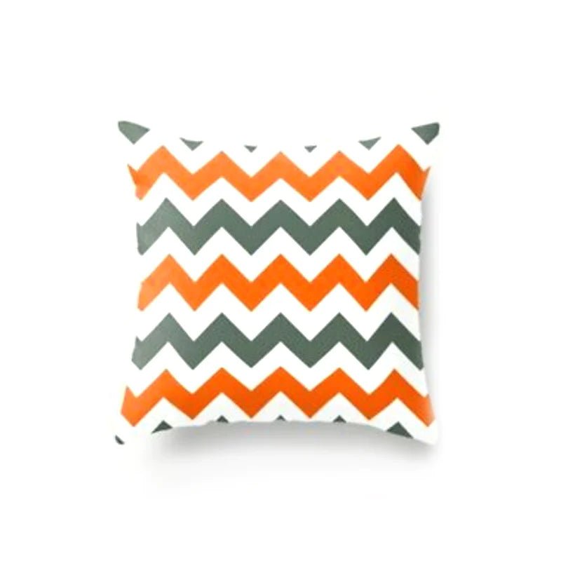 Orange Geometric Cushion Covers (Pack Of 5) - CC - 43 Filling - Lotus