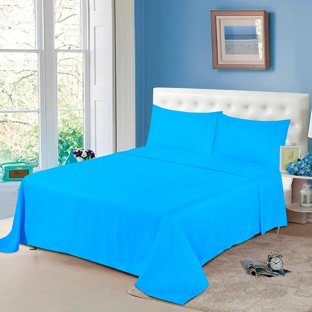 Plain Dyed Bed Sheet Set Aquarius King - 30156 RFS - Lotus
