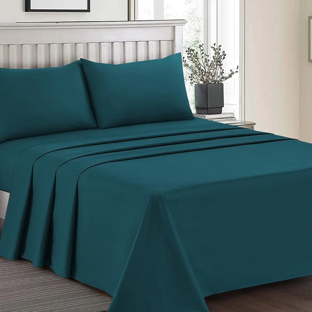 Plain Dyed Bed Sheet Set Spruce Single - 30294 RFS - Lotus