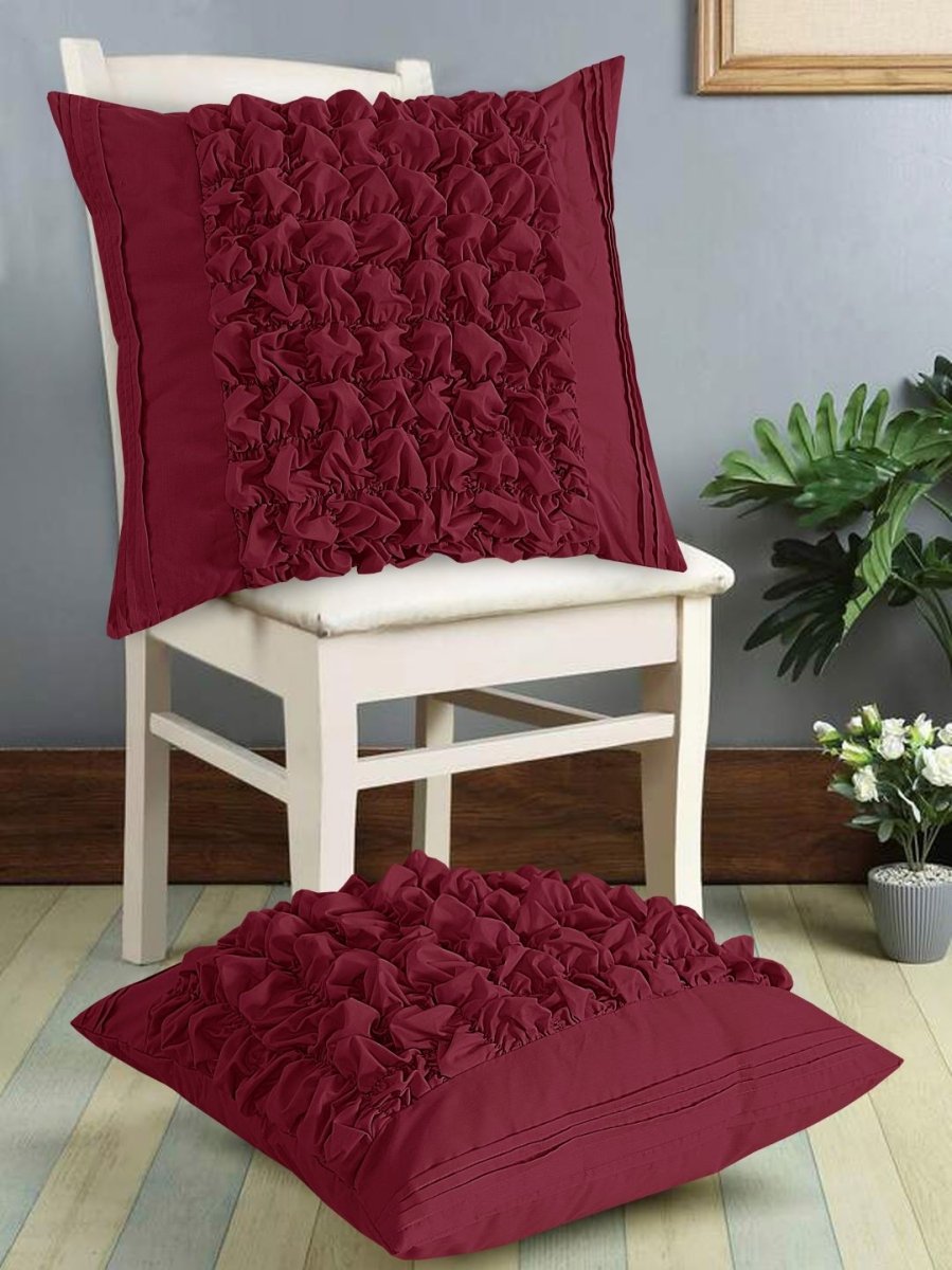 Pleated & Roly - Poly Cushion Cover (Pack of 2) RFS - Lotus