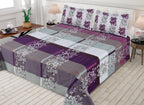 Plum Floral Checkered - Bed Sheet Set Single - Lotus