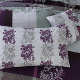 Plum Floral Checkered - Bed Sheet Set Single - Lotus