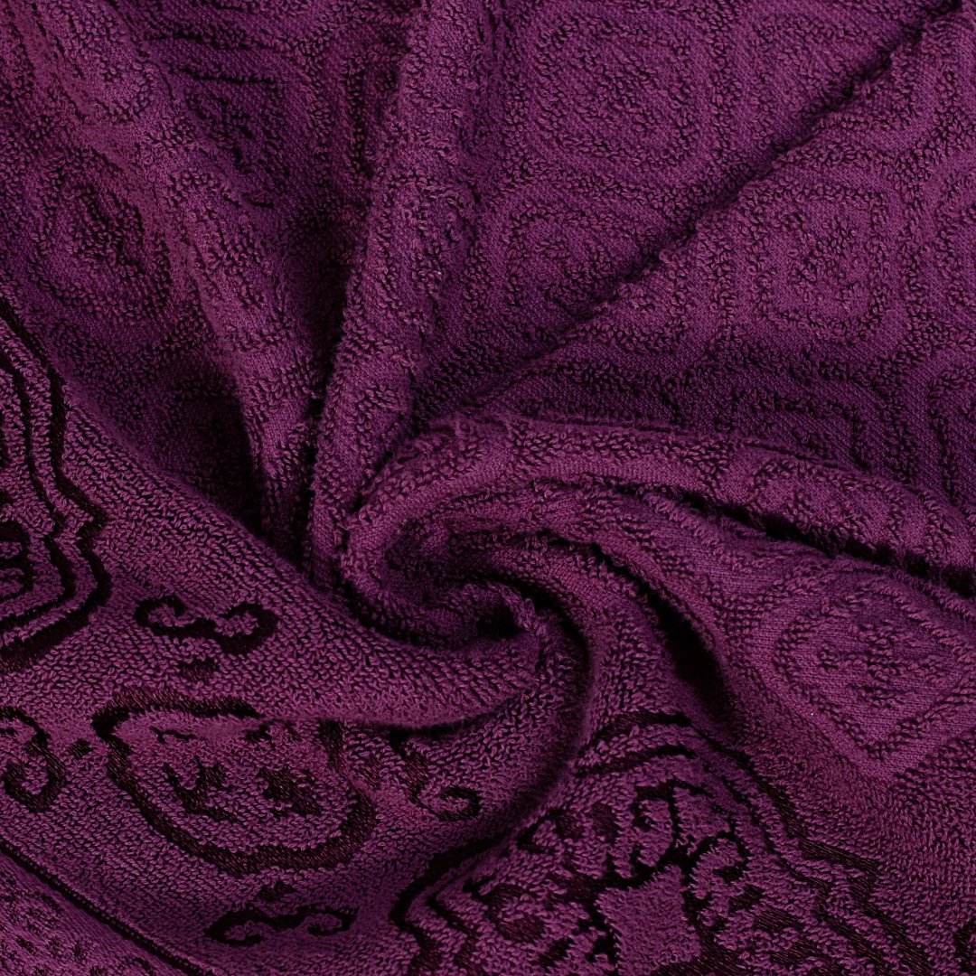 Purple Damask - Jacquard Hand Towel - Lotus