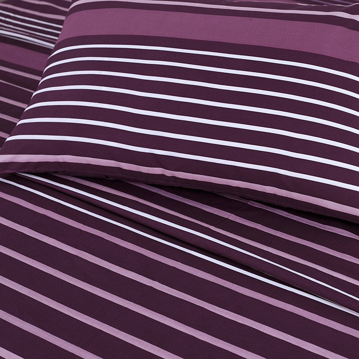 Purple Stripe Bed Sheet Set Queen - Lotus