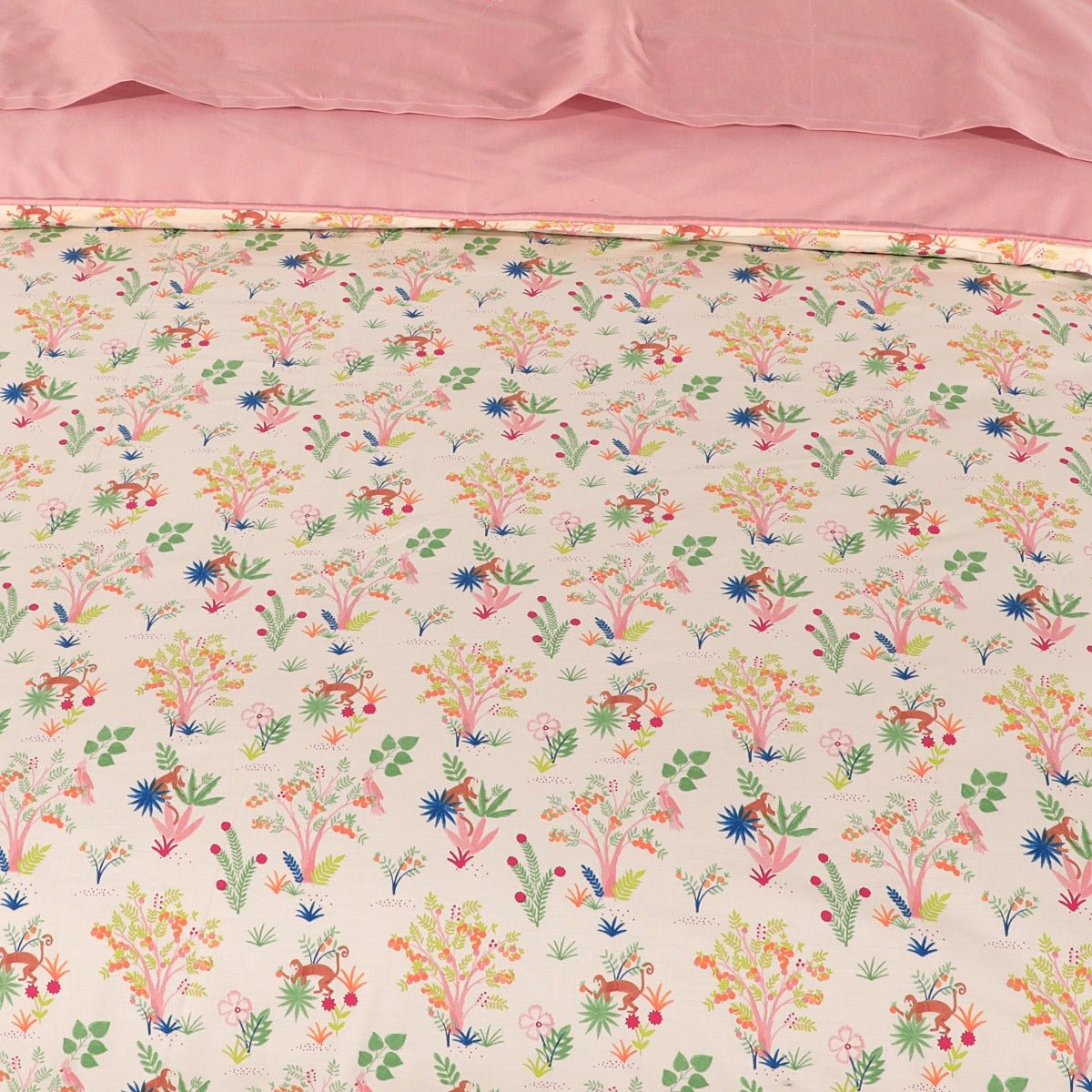 3 Pcs King Size 100% Cotton Bedsheet - Spring