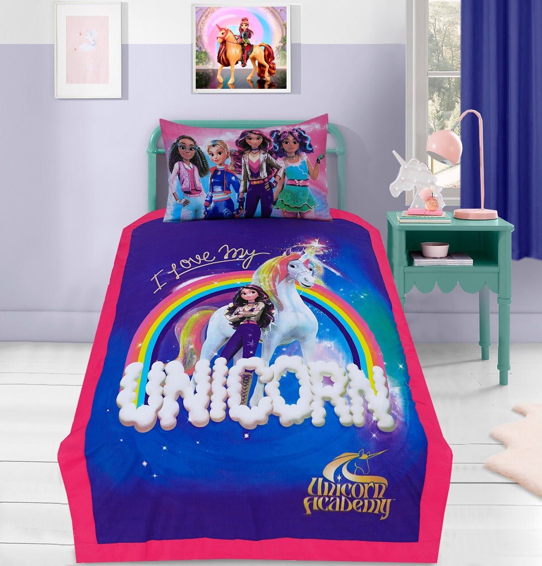 Rainbow Unicorn - Cartoon Bed Sheet - Lotus
