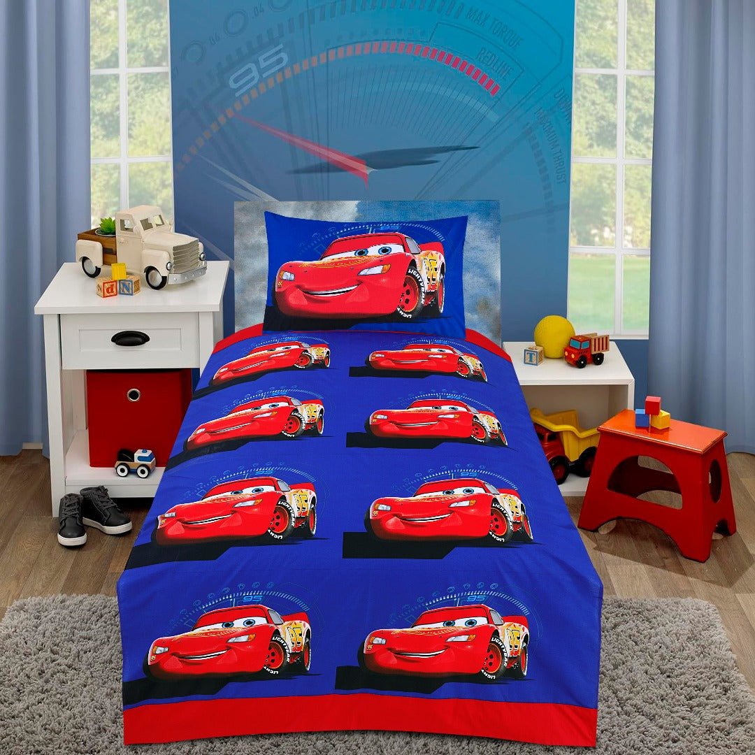 Red Cars - Cartoon Bed Sheet - Lotus