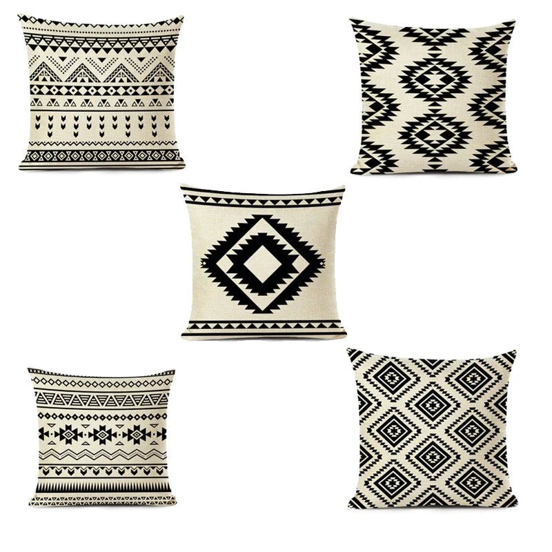 Retro Ethnic Cushion Covers (Pack Of 5) - CC - 25 Filling - Lotus