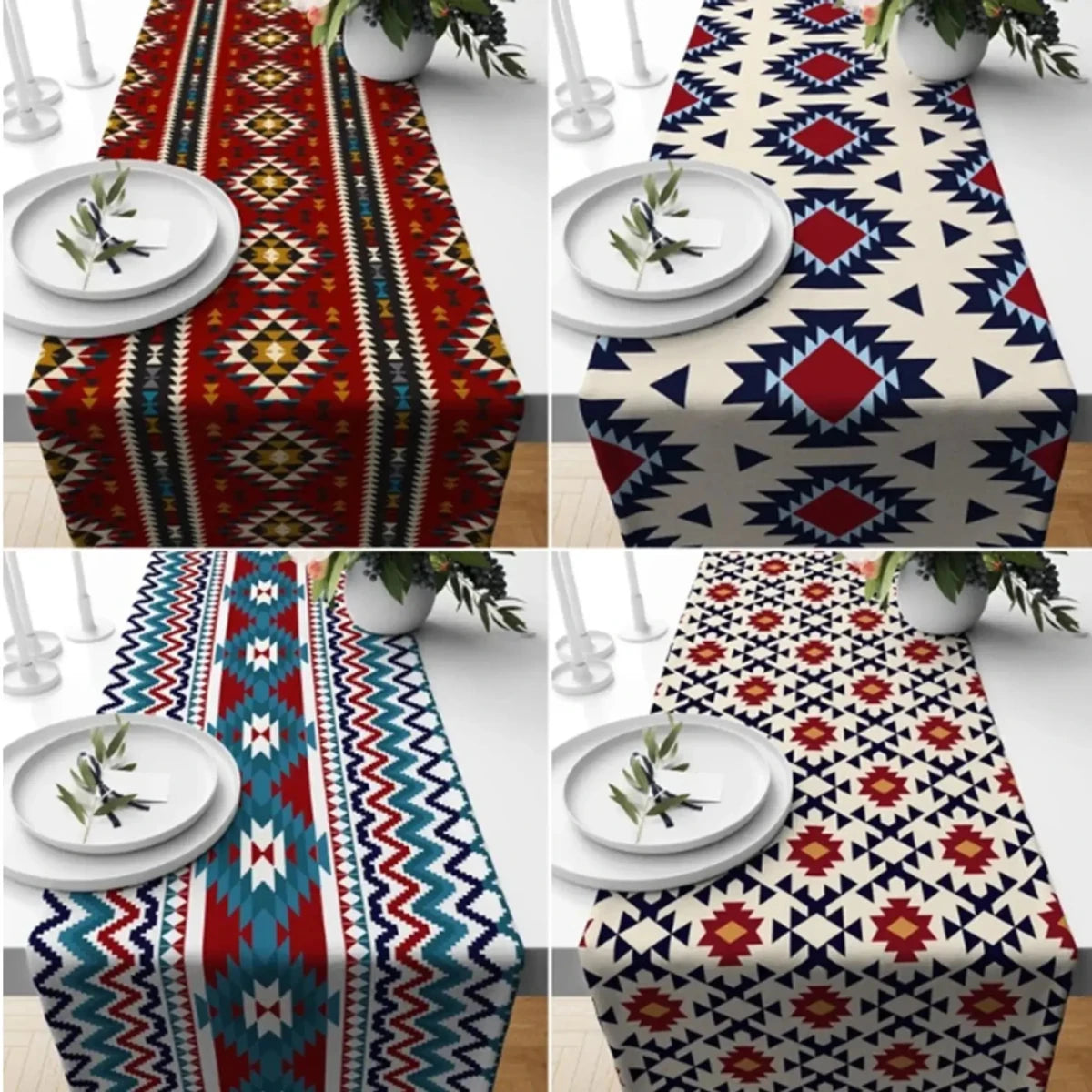 Rustic Southwestern Table Runners - Lotus
