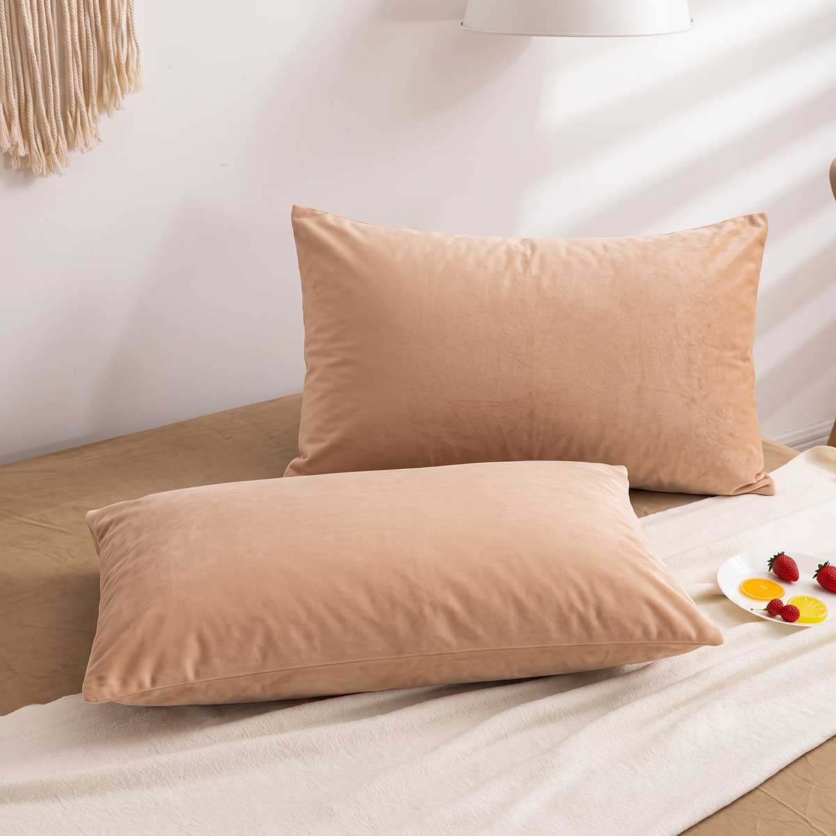 Royal Velvet Pillow Cover - Beige, 2 Pc, RFS