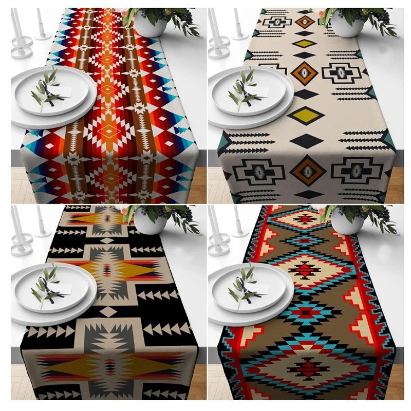 Southwestern Kilim Table Runner - Lotus