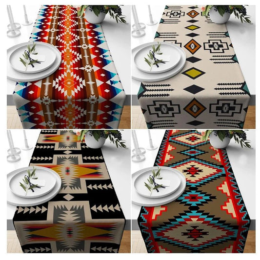 Southwestern Kilim Table Runner - Lotus