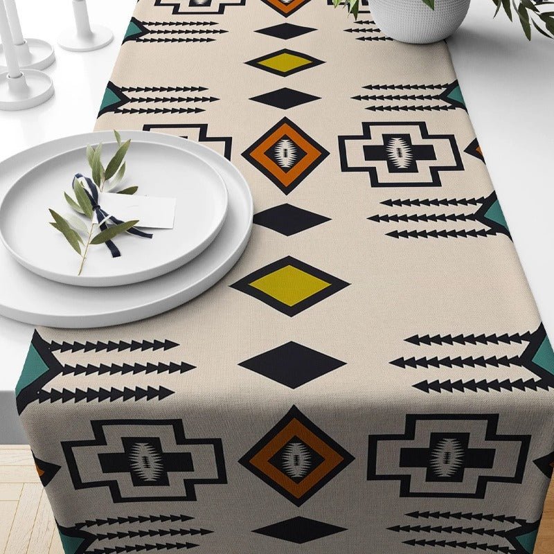 Southwestern Kilim Table Runner - Lotus